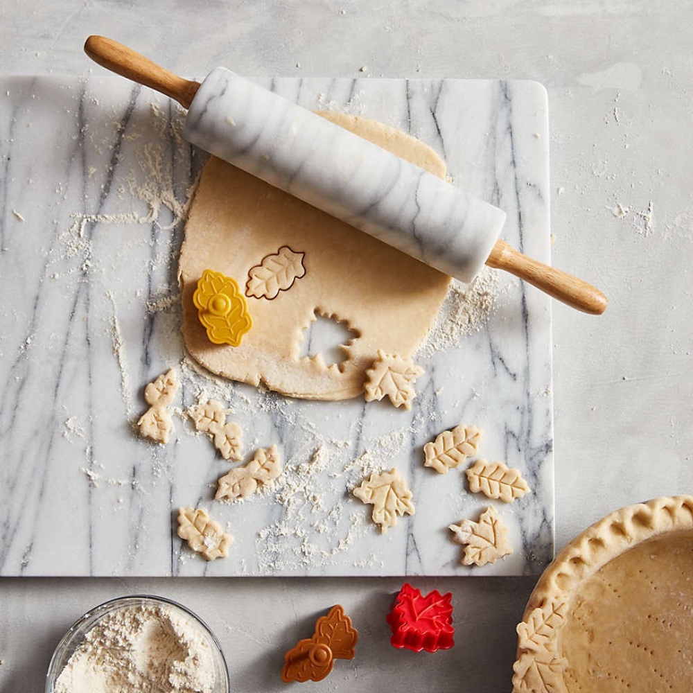 MARBLE KITCHEN ROLLING PIN BAKING GOURMET KITCHEN WITH WOODEN STAND